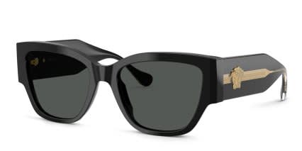 Versace VE4509U Black, Gray glasses - Black / Gray - Angle View