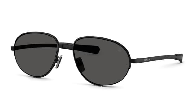 Moncler ME4018 Circuit black frame with solid grey lenses. Lenses