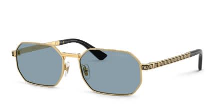 Versace VE2297 Gold, Blue glasses - Gold / Blue - Angle View
