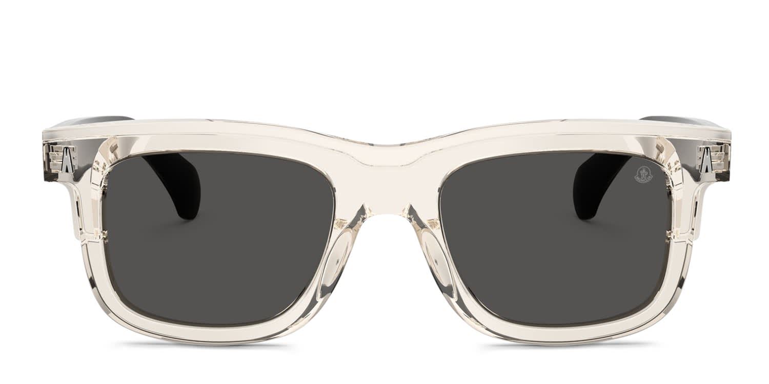 Moncler ME6004 Claro Clear, Beige, Gray glasses - Clear / Beige / Gray - Frontal View