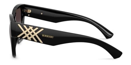Burberry BE4489U Black, Gray glasses - Black / Gray - Side View