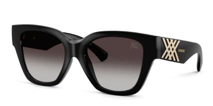 Burberry BE4489U Black, Gray glasses - Black / Gray - Angle View