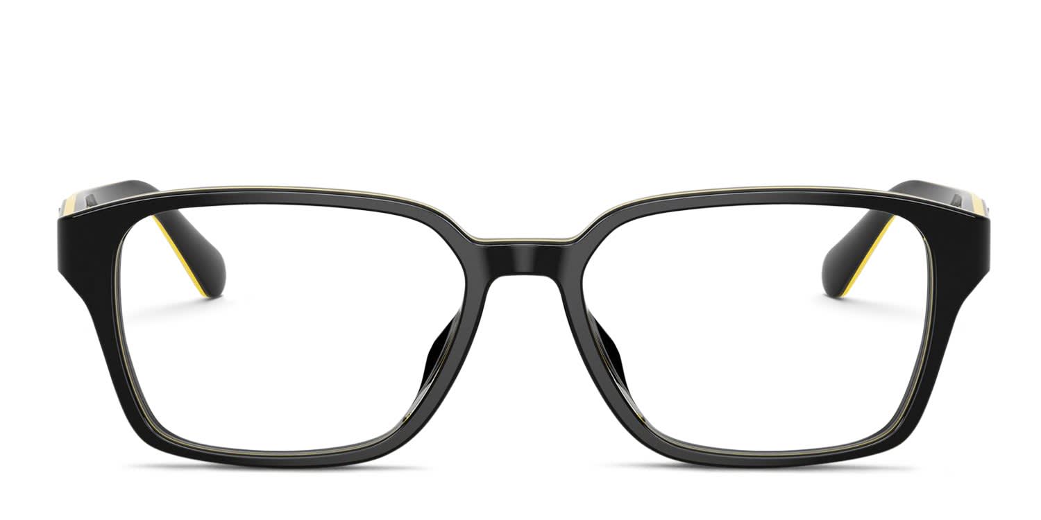 Coach AMERICAN BLACK 001 メガネ Coach HC8357U Shiny Black frame with grey solid lenses. Lenses