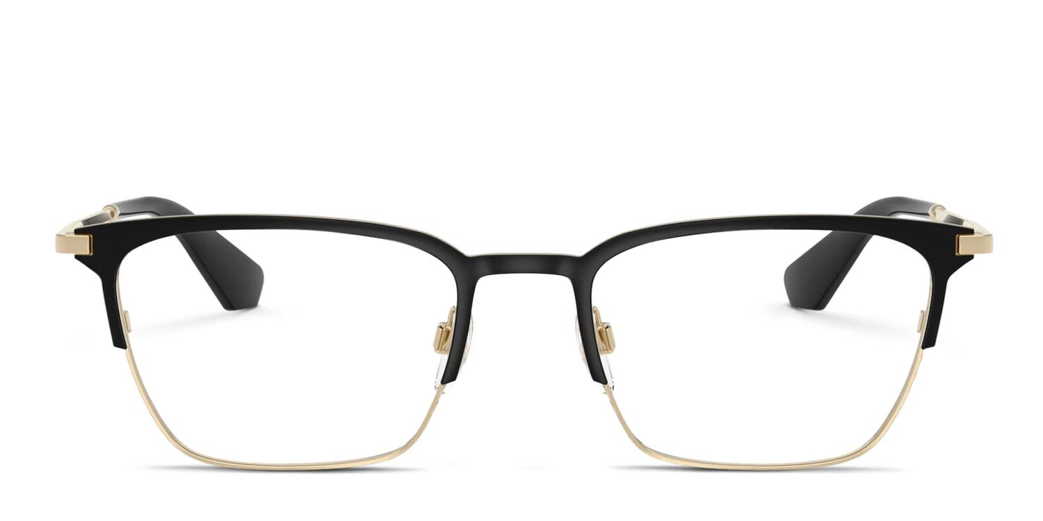 Burberry BE1401 Black, Gold glasses - Black / Gold - Frontal View