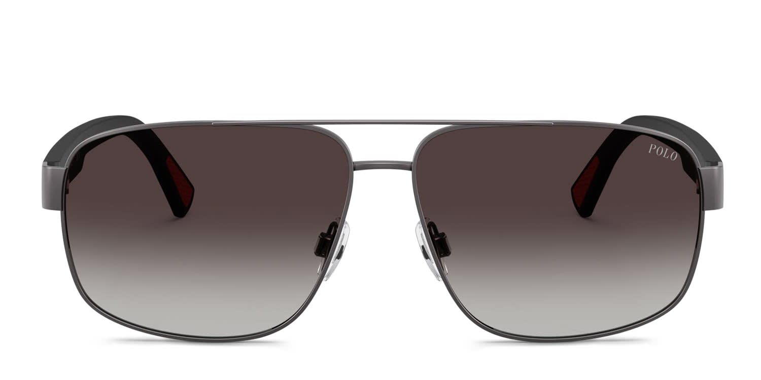Polo Ralph Lauren PH3165 Gunmetal, Black glasses - Gunmetal / Black - Frontal View