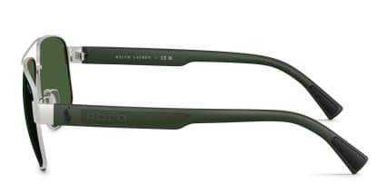 Polo Ralph Lauren PH3165 Silver, Green glasses - Silver / Green - Side View