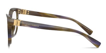 Dolce & Gabbana DG3437 Multicolor, Green glasses - Multicolor / Green - Side View