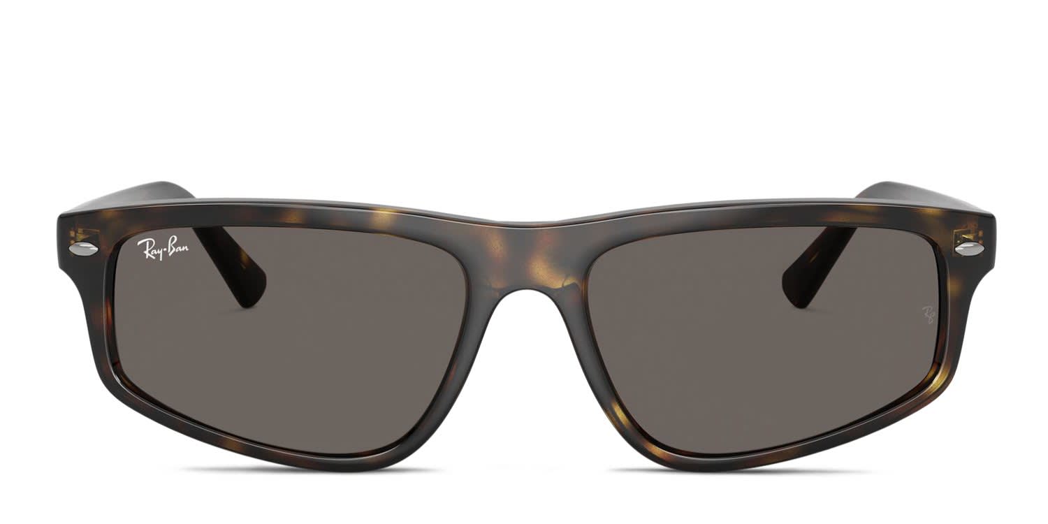 Ray-Ban RB2225 tortoise frame with dark grey lenses. Lenses