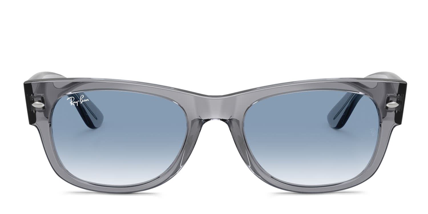 Ray-Ban RB0832S Mega Wayfarer II gray frame with clear gradient