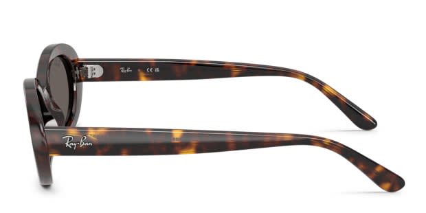PRESCRIPTION Ray-Ban Polarized Women\'s Brown Tortoiseshell Sunglasses Ray-Ban RB2223 tortoise frame with dark grey lenses. Lenses  main image 4
