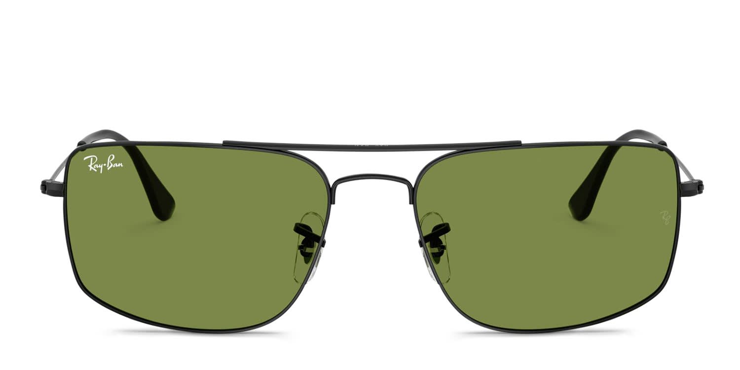 Ray-Ban RB3779 Explorer 3 Black, Green glasses - Black / Green - Frontal View