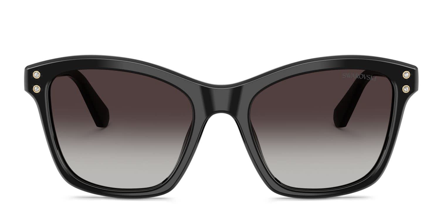 Swarovski SK6063 Black, Gray glasses - Black / Gray - Frontal View