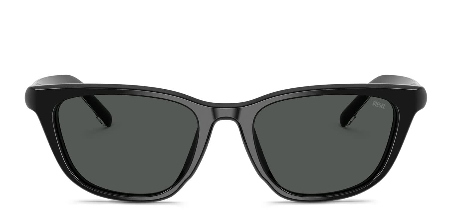 Diesel DL2012U Black glasses - Black - Frontal View
