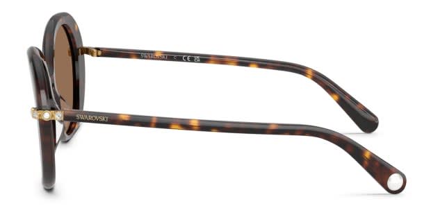 Swarovski Tortoiseshell Brown Oversized Sunglasses Swarovski SK6059 tortoise frame with dark brown lenses  main image 4