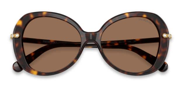 Swarovski SK6059 tortoise frame with dark brown lenses. Lenses