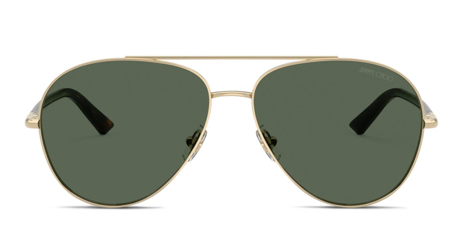 【新品未使用】JIMMY CHOO／CALLIE グリーン Jimmy Choo JC4026 gold frame with dark green lenses. Lenses