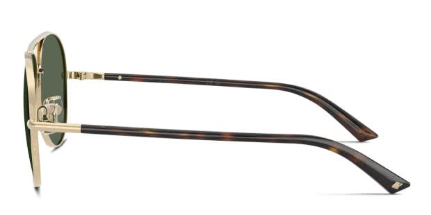 Jimmy Choo JC4026 gold frame with dark green lenses. Lenses