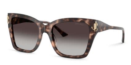 Jimmy Choo JC5012 Pink, Tortoise, Gray glasses - Pink / Tortoise / Gray - Angle View