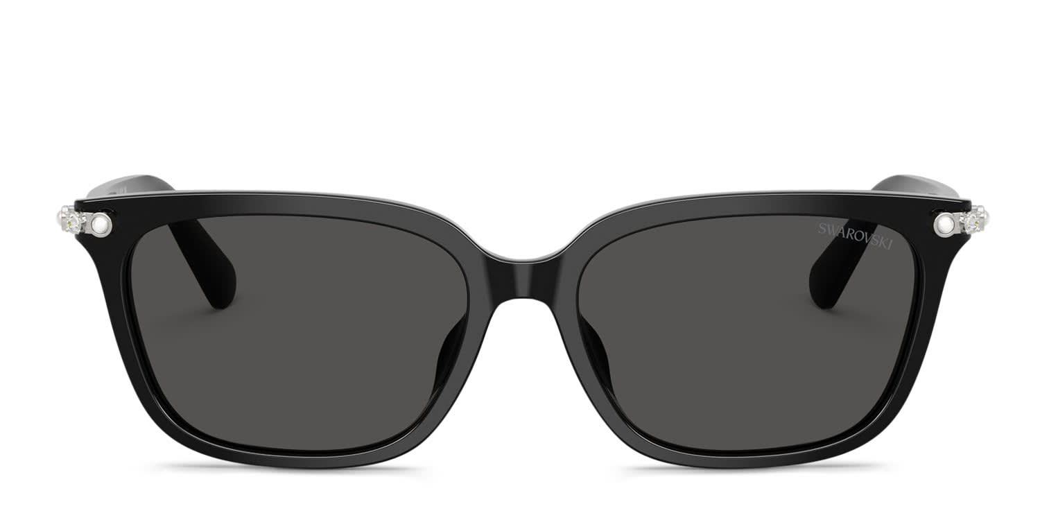 Swarovski SK6064D Black, Gray glasses - Black / Gray - Frontal View