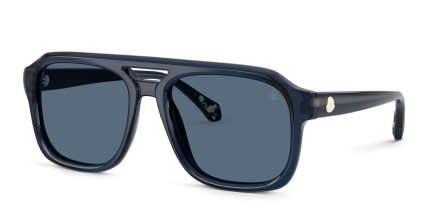 Moncler ME6024 Vantos Clear, Blue glasses - Clear / Blue - Angle View