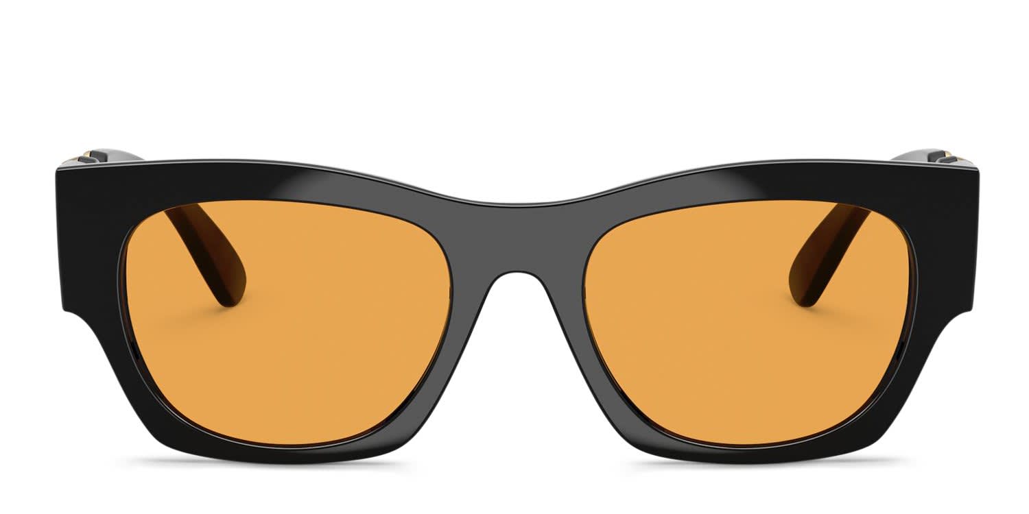 Versace VE4479U Black, Orange glasses - Black / Orange - Frontal View