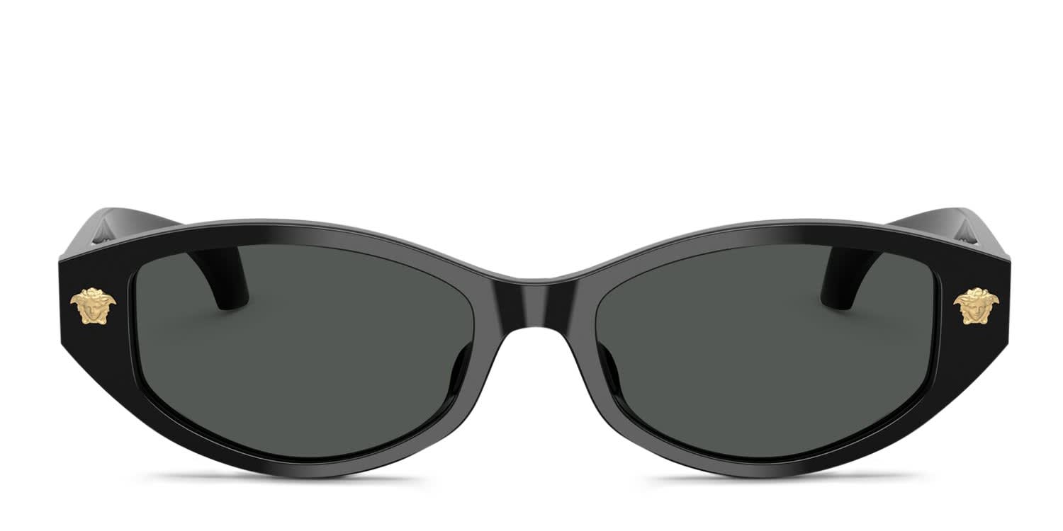 Versace Black Sunglasses with Silver Accents VERSACE VE4488U GB1 87 Black Grey Women main image 2