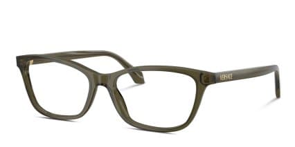 Versace VE3375 Clear, Green glasses - Clear / Green - Angle View