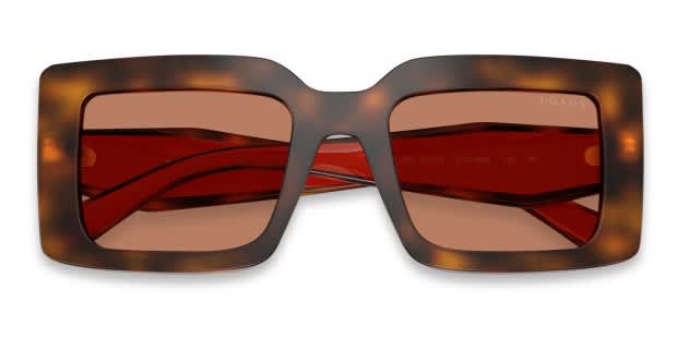 Prada PRD01S tortoise frame with brown lenses. Lenses provide 100