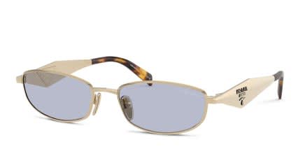 Prada PRD51S Gold, Blue glasses - Gold / Blue - Angle View