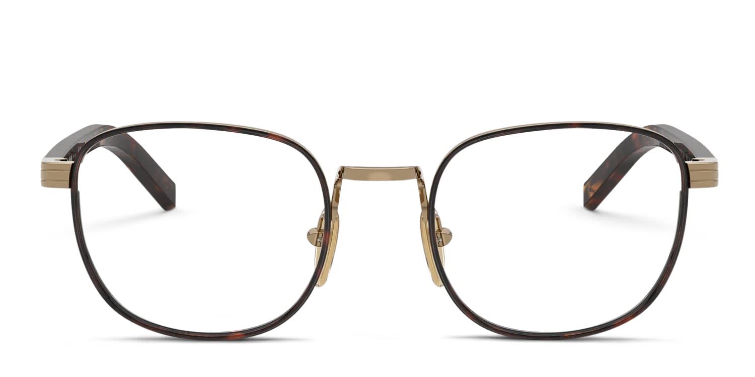 Prada PRD50V Gold, Tortoise glasses - Gold / Tortoise - Frontal View