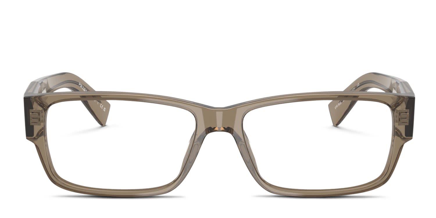 Prada PRB09V Clear, Brown glasses - Clear / Brown - Frontal View