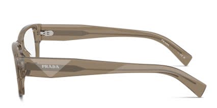 Prada PRB09V Clear, Brown glasses - Clear / Brown - Side View