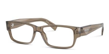 Prada PRB09V Clear, Brown glasses - Clear / Brown - Angle View
