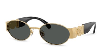 Versace VE2299 Gold, Gray glasses - Gold / Gray - Angle View