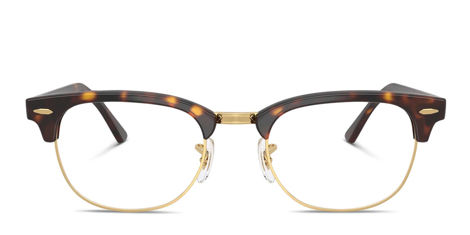 Ray-Ban RX5154 Clubmaster Tortoise, Gold glasses - Tortoise / Gold - Frontal View