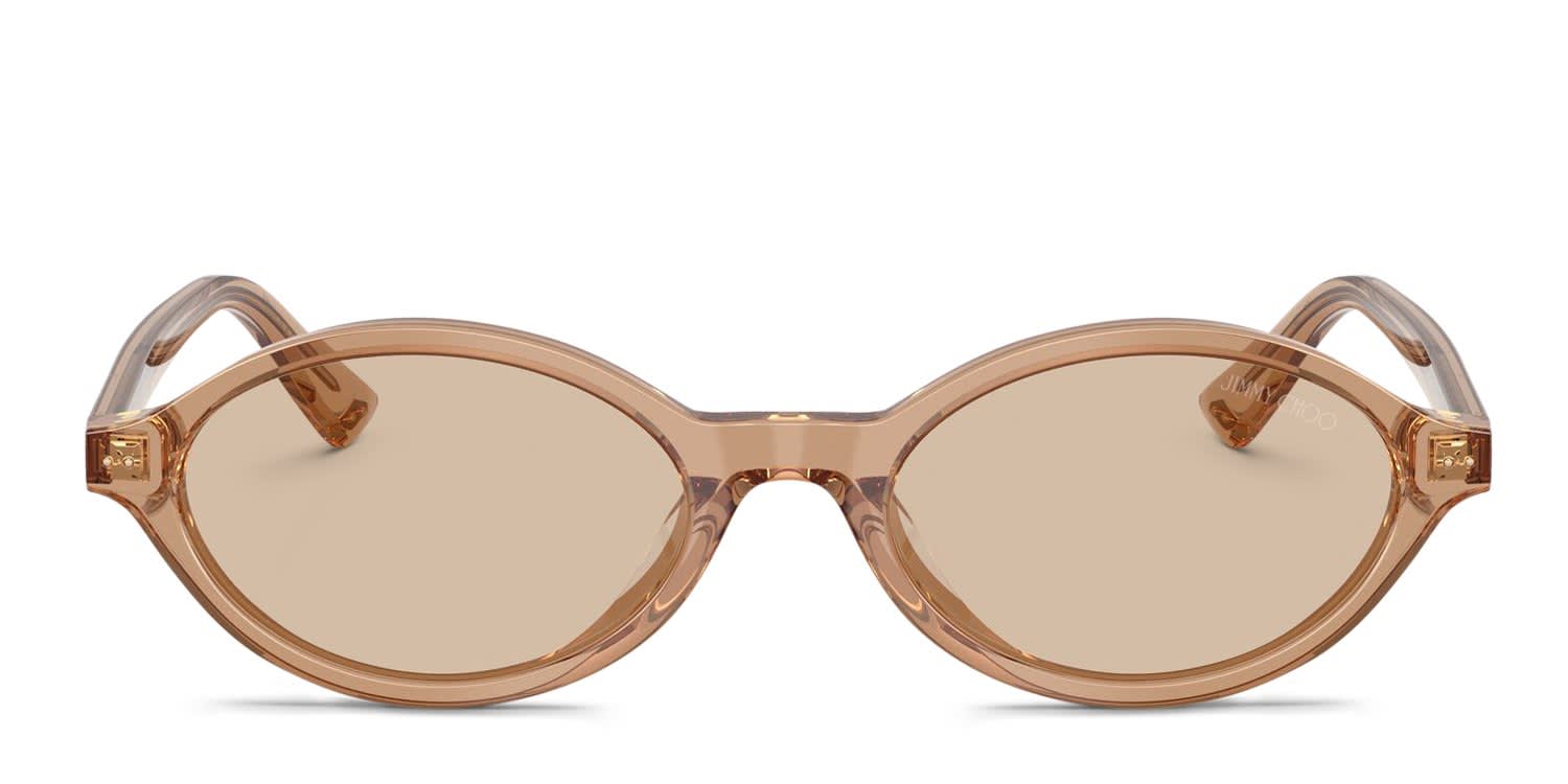 Jimmy Choo JC5068U Clear, Beige, Brown glasses - Clear / Beige / Brown - Frontal View