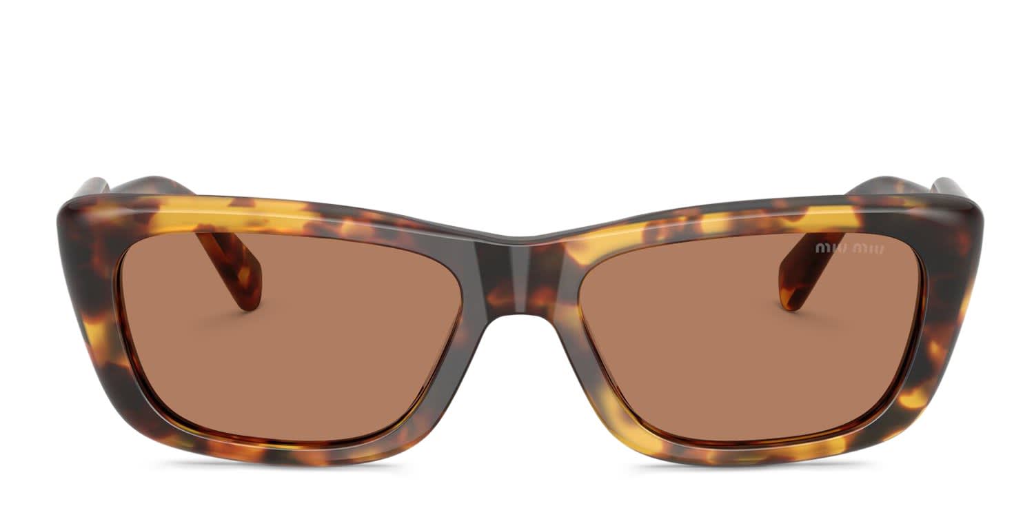 Miu Miu MUB12S Tortoise, Yellow glasses - Tortoise / Yellow - Frontal View