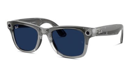 Ray-Ban Meta AI Glasses (Gen 2.0) Wayfarer RW4012 Gray, Clear glasses - Gray / Clear - Angle View