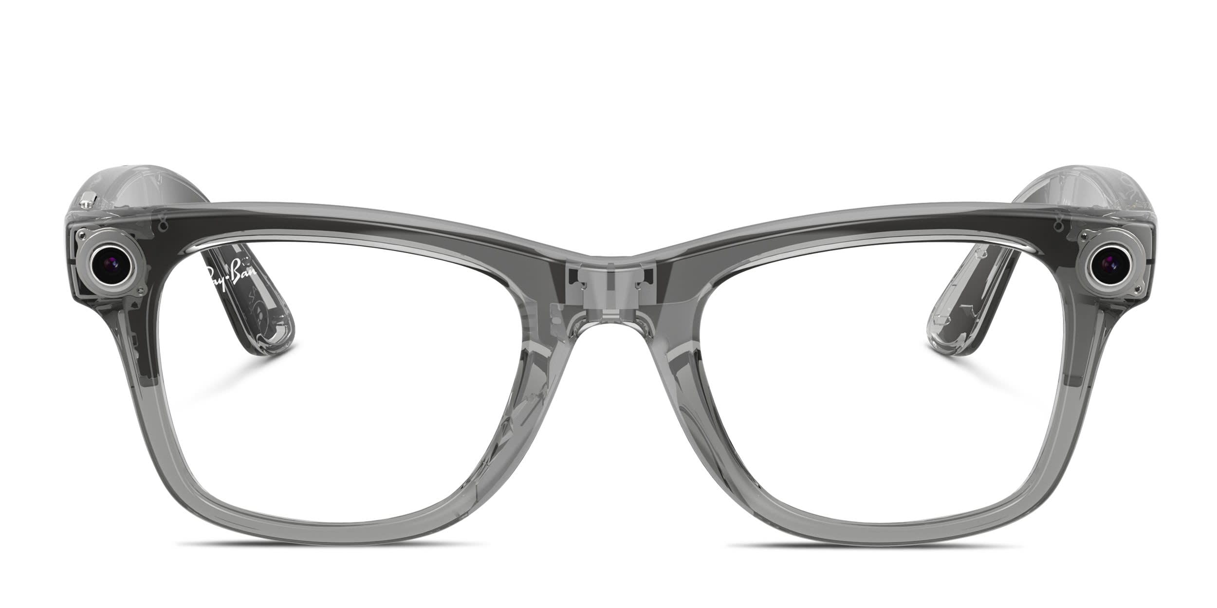 Ray-Ban Meta AI Glasses (Gen 2.0) Wayfarer RW4012 Gray, Clear glasses - Gray / Clear - Frontal View
