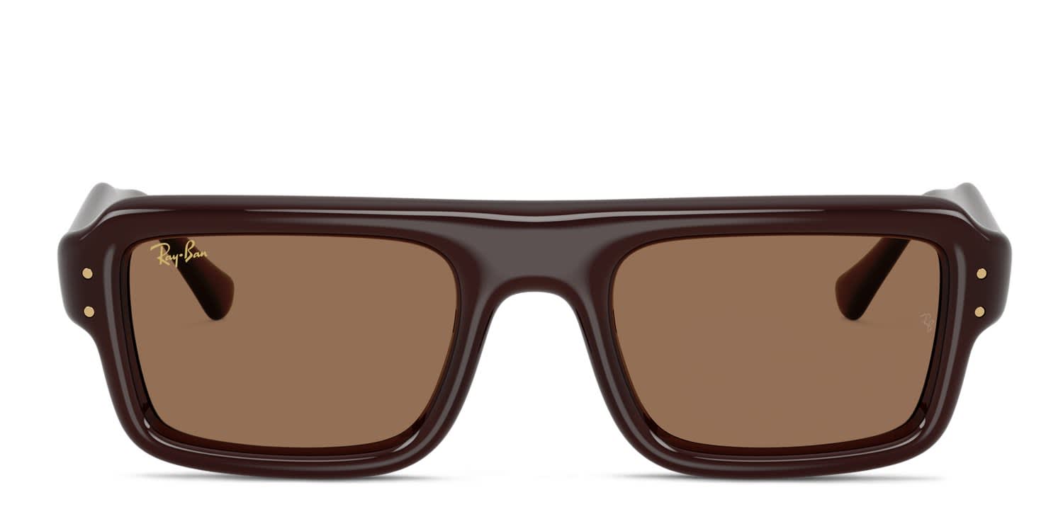 Ray-Ban x A$AP Rocky RB4954 Flacko Puffer Brown glasses - Brown - Frontal View