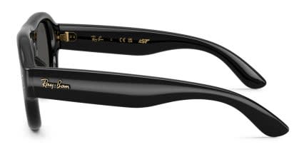 Ray-Ban x A$AP Rocky RB4925 Pilot Puffer Shiny Black glasses - Shiny Black - Side View