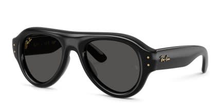 Ray-Ban x A$AP Rocky RB4925 Pilot Puffer Shiny Black glasses - Shiny Black - Angle View