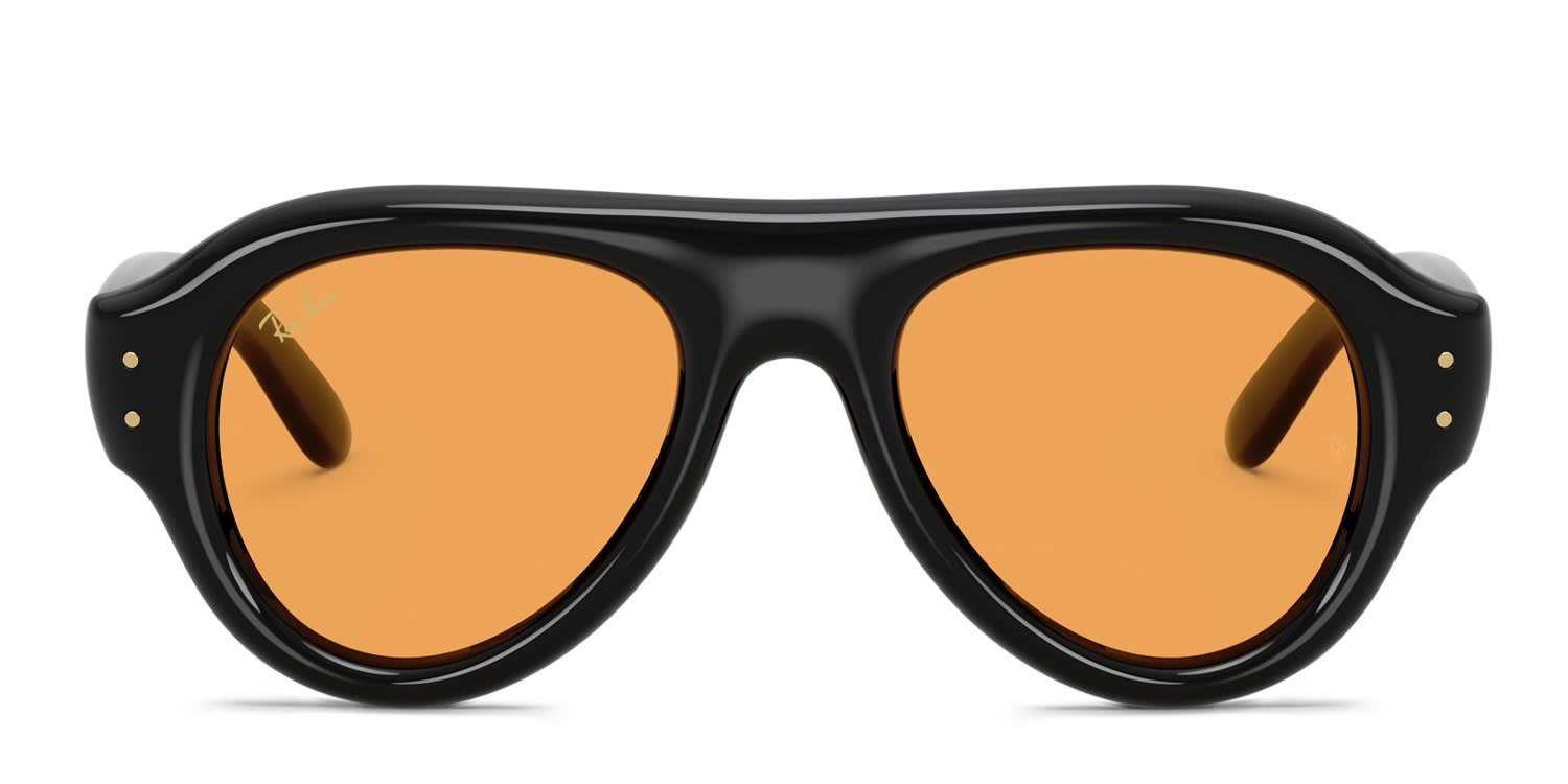 Ray-Ban x A$AP Rocky RB4925 Pilot Puffer Black glasses - Black - Frontal View