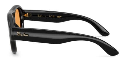 Ray-Ban x A$AP Rocky RB4925 Pilot Puffer Black glasses - Black - Side View