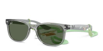 Ray-Ban RB9052S Grogu Mini New Wayfarer Star Wars Collection Kids glasses - Gray / Clear - Angle View