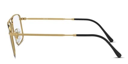 Ray-Ban RX6434 Black, Gold glasses - Black / Gold - Side View