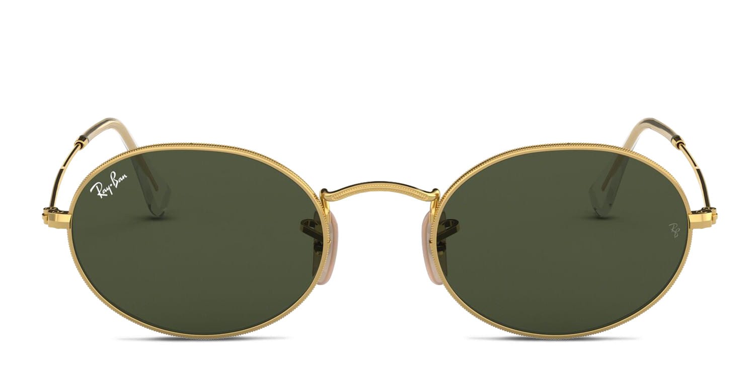 Ray-Ban RB3547 Gold , Green glasses - Gold / Green - Frontal View