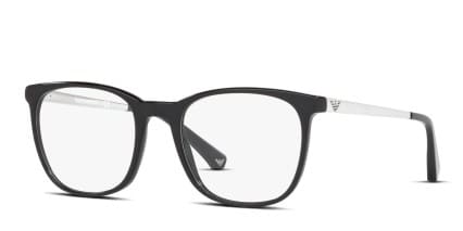 Emporio Armani EA3153F Shiny Black glasses - Shiny Black - Angle View