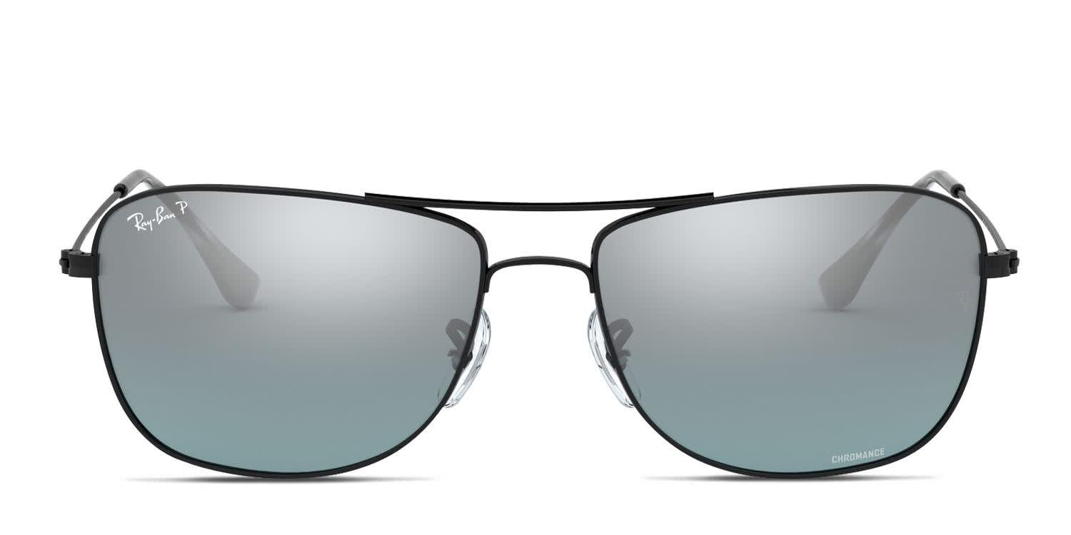 Ray-Ban RB3543 Chromance 偏光サングラス ドライブ Ray-Ban 3543 Shiny Black Prescription Sunglasses - 50% Off Lenses