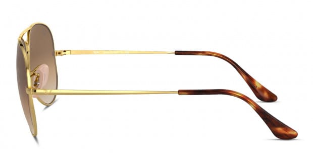Ray Ban RB3689 Aviator Metal II Brown Gold